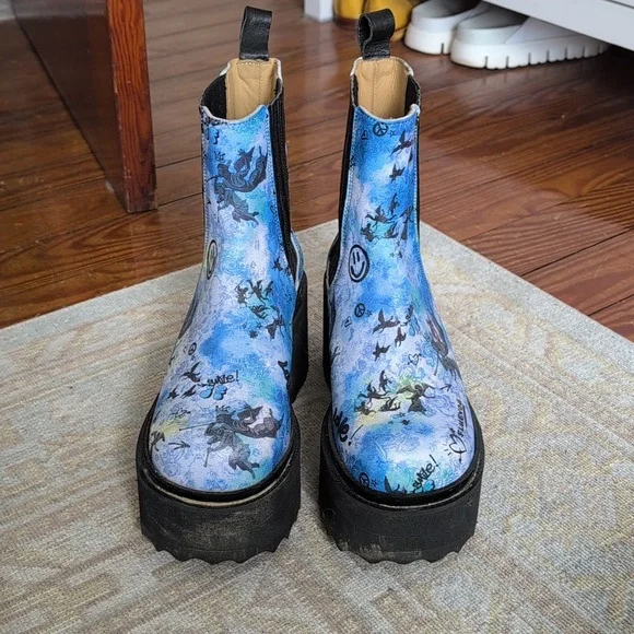 John Fluevog Skyhigh F Nerds Platform Chelsea Boots - Picture 2 of 6